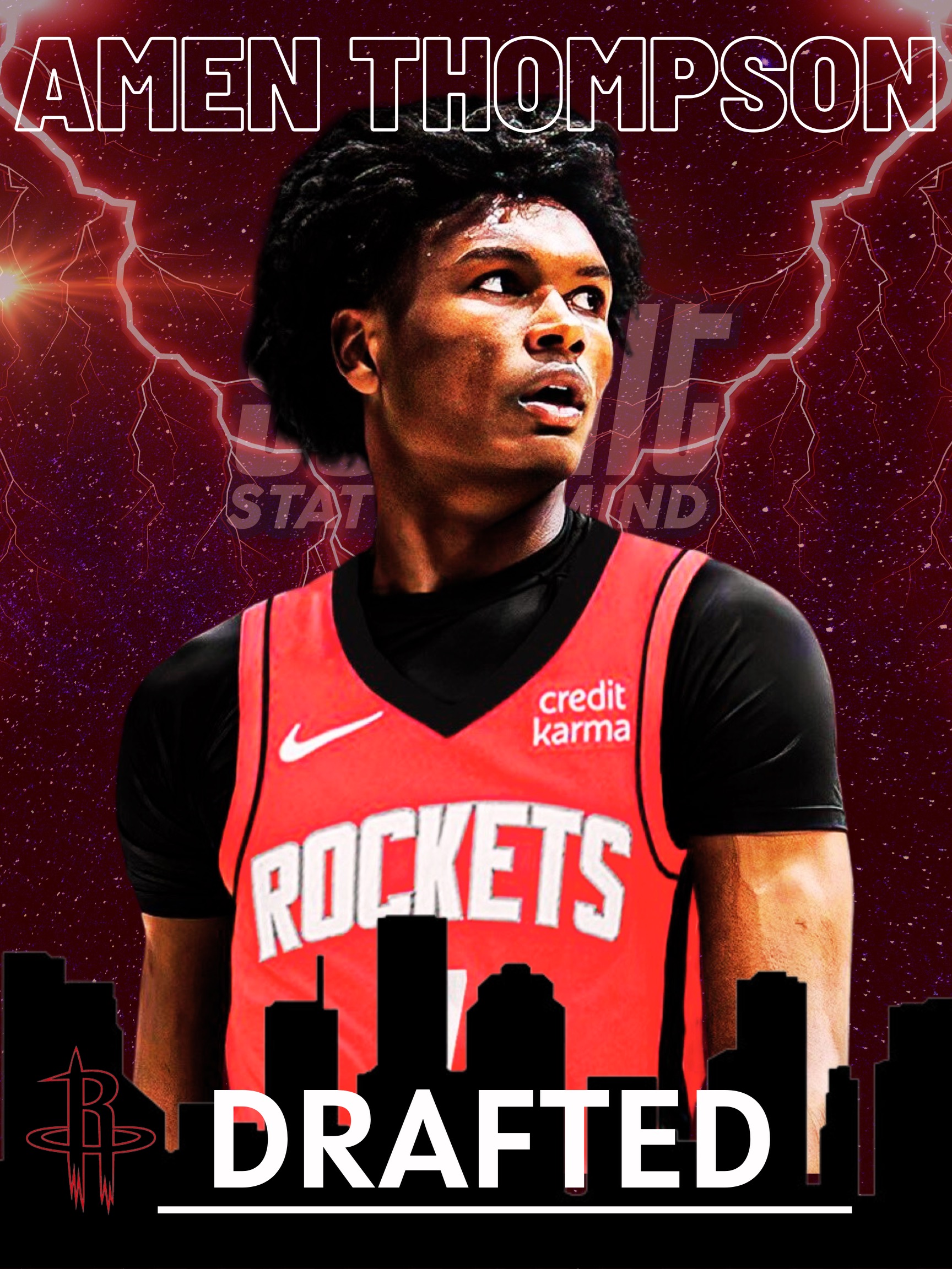 Houston Rockets select Amen Thompson at #4!