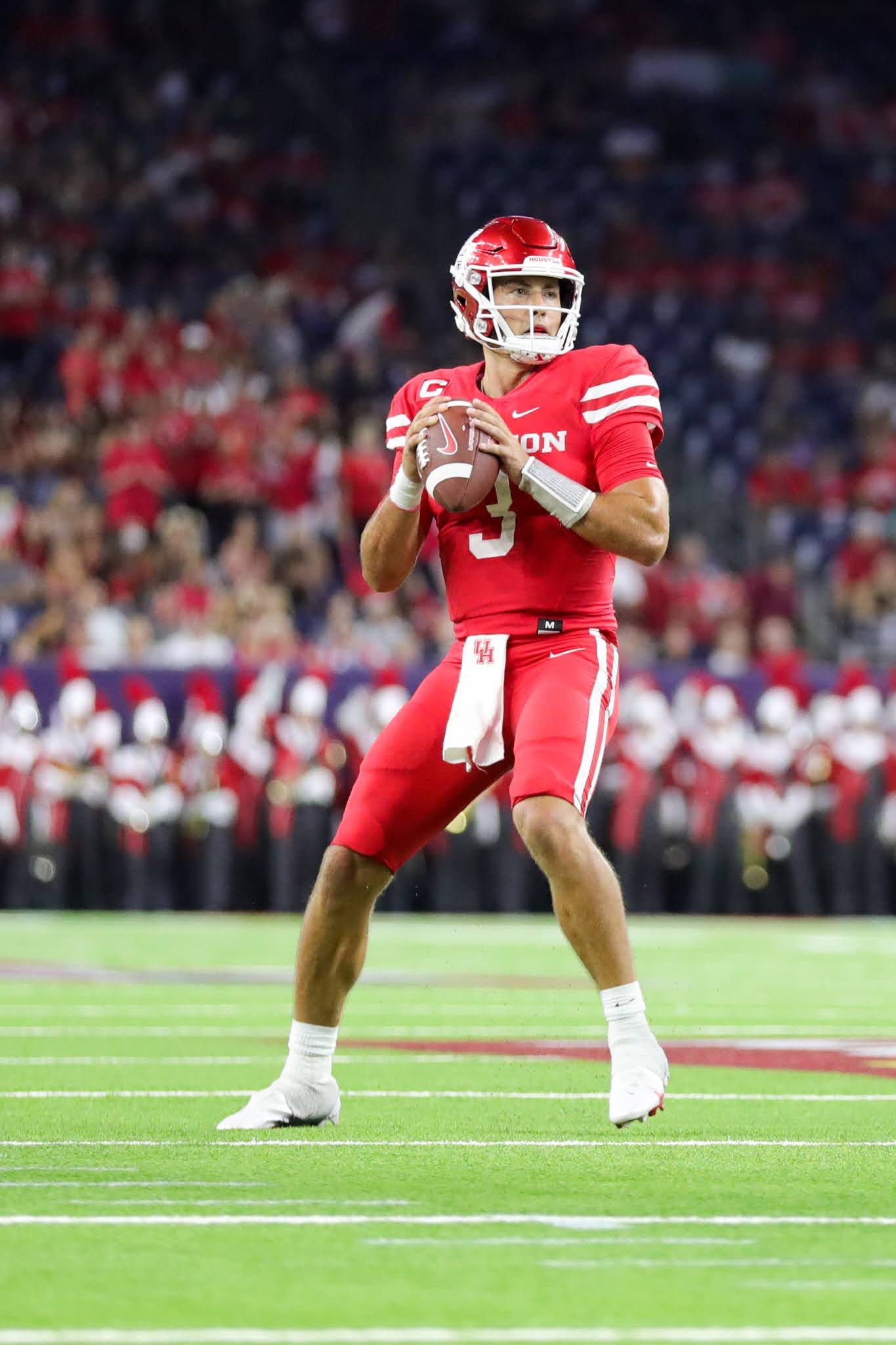 Houston Cougars quarterback Clayton Tune finished with 174 passing yards, two touchdowns and four interceptions in Saturday's loss to Texas Tech. (Courtesy Mario Puente)